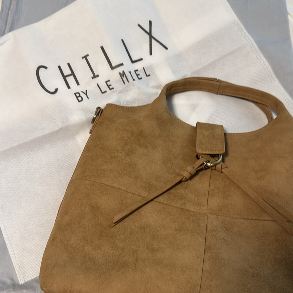 Elegant Tan Suede Women's Bag